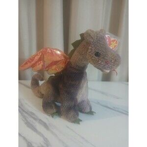 Ty Beanie Babies Scorch the Dragon Plush 1998 Retired Stuffed Decor Toy